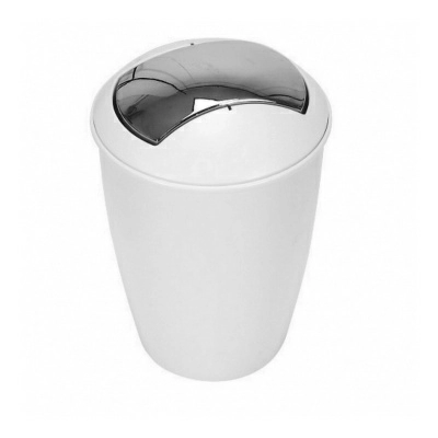 Полноразмерное изображение Ведро для мусора Spirella Atlanta 5л, цвет белый