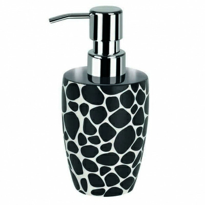 Полноразмерное изображение Дозатор для жидкого мыла Spirella Darwin Pebble, черный
