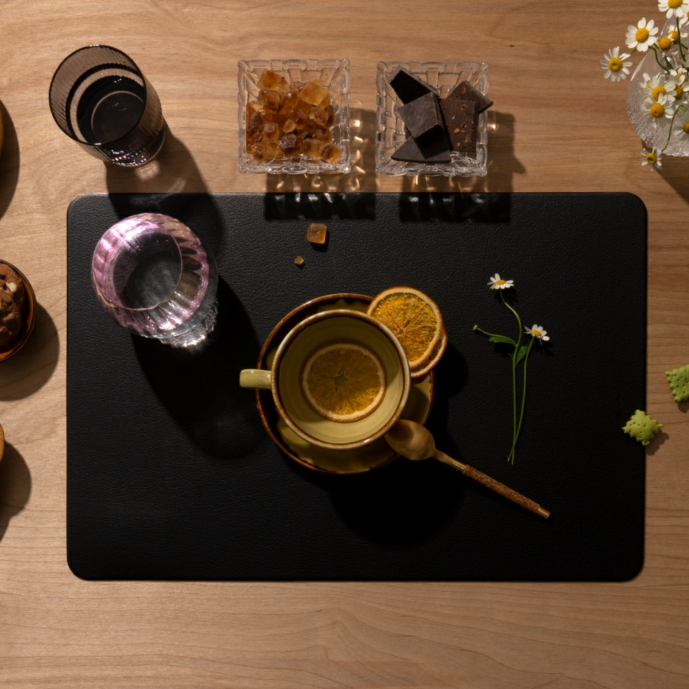 4 Салфетка сервировочная Zapel Eco Leather dark grey фото 5