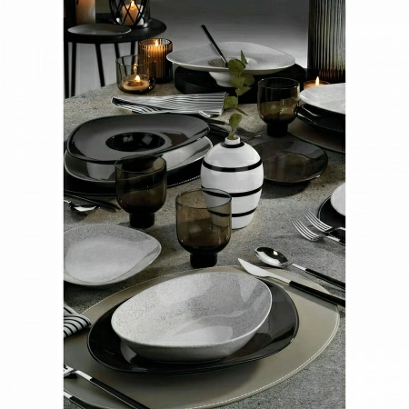 Тарелка глубокая Kutahya Galaxy 25см, черный фото 3