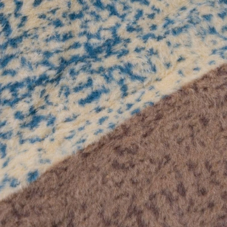 4 Плед 150x200см Pappel Cotton, голубой с бежевым фото 2