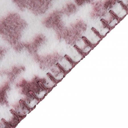 Плед 150x200см Pappel Cotton, белый с бордовым фото 4